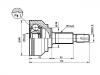 Gelenksatz, Antriebswelle CV Joint Kit:39101-CA000